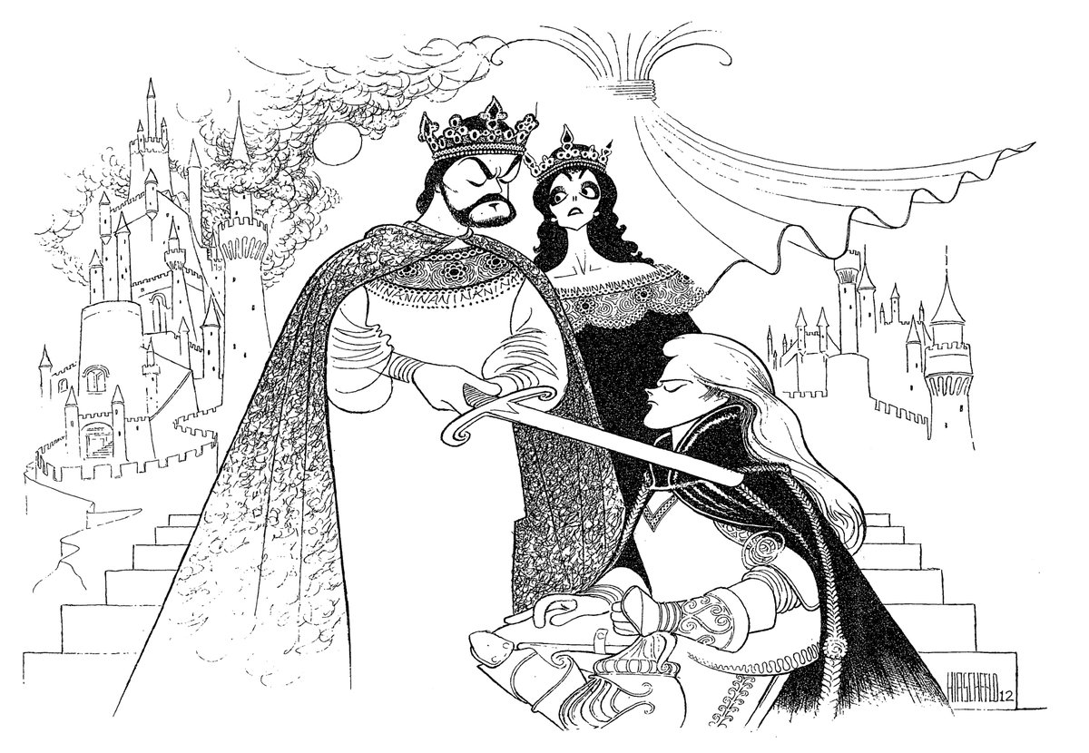 Break a leg to the cast & crew of the @CamelotBway revival on your opening night @LCTheater! Here's a look back at the 1960, 1980, 1981, and 1993 Broadway productions of #Camelot as seen by Al Hirschfeld!