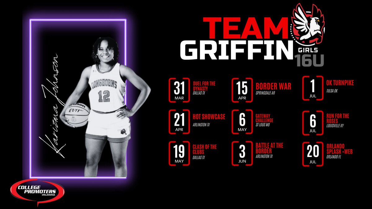 @TeamGriffinGBB Player Spotlight 

Karizma Johnson - 16U

@Johnson_Karizma is a 5’5 Combo Guard/Small Forward averaging 19.2 ppg, 11.3 rpg, and 9.7 apg!! She’s also a 2X State Champions at 3A Jones HS!! 

Click the link below to view her full #CP_OK recruiting profile!…