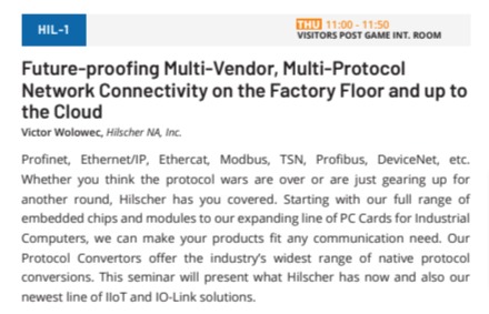 jamesvgingerich's tweet photo. #ManufacturingInAmerica.  Coming up at 11am. Future-proofing Multi-Vendor, Multi-Protocol Network Connectivity on the Factory Floor and up to
the Cloud. HIL-1.  #MiA23 #Manufacturing https://t.co/hxGEIKEuWR