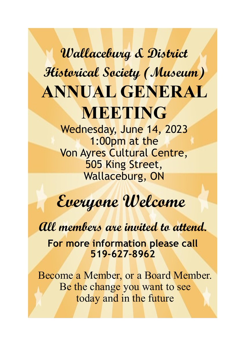 Have you got some free time? Become a Member and or Board Member.