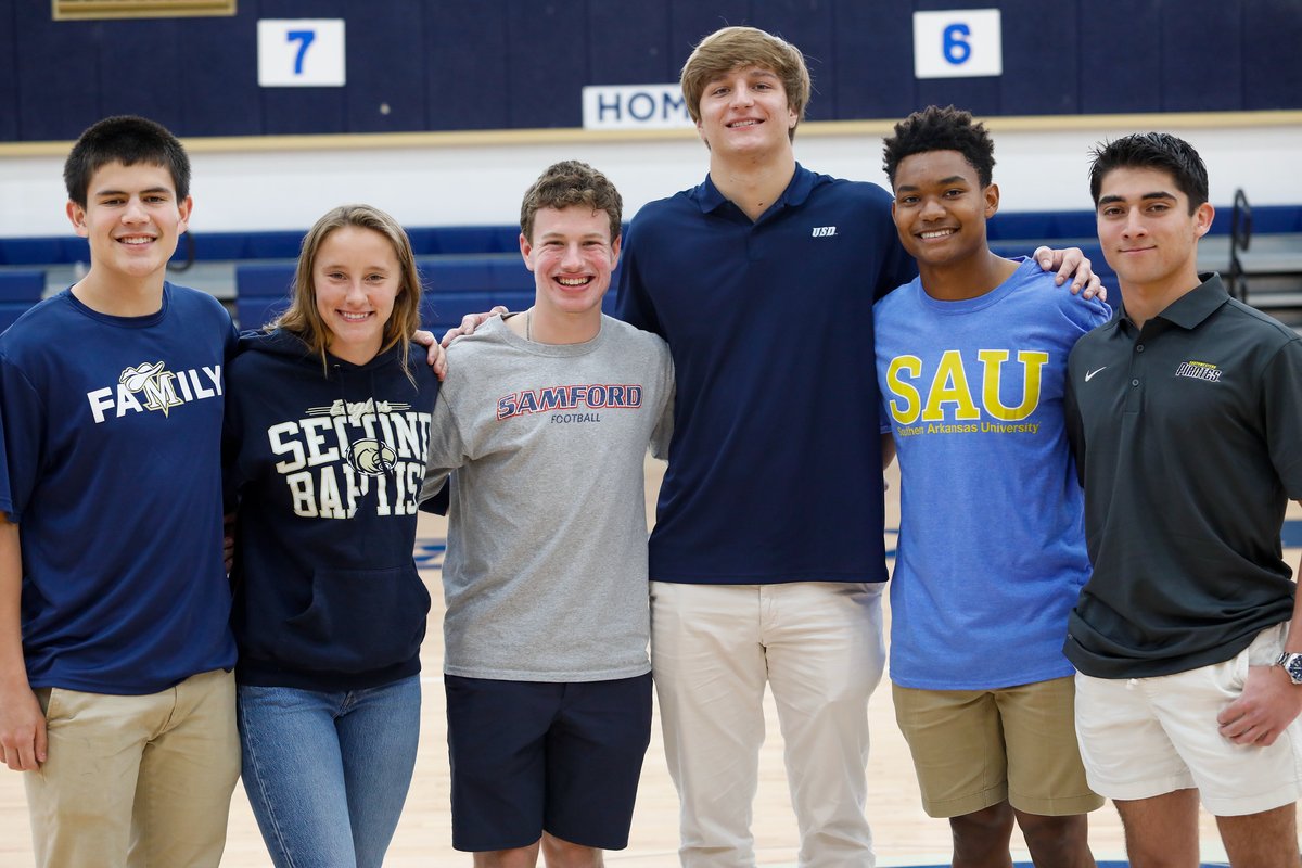 SIGNED! ✍️ ICYMI: Six SBS student-athletes officially committed to competing at the collegiate level yesterday! 🎉 GO EAGLES! #signingday