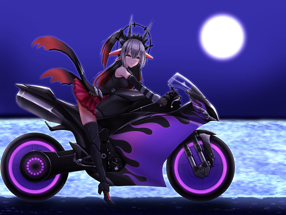 teru_3ln6's tweet photo. #コズミックコンテスト_イラコン2023 
妹と夜に海まで走りにきた。 https://t.co/UkNeCw78ul