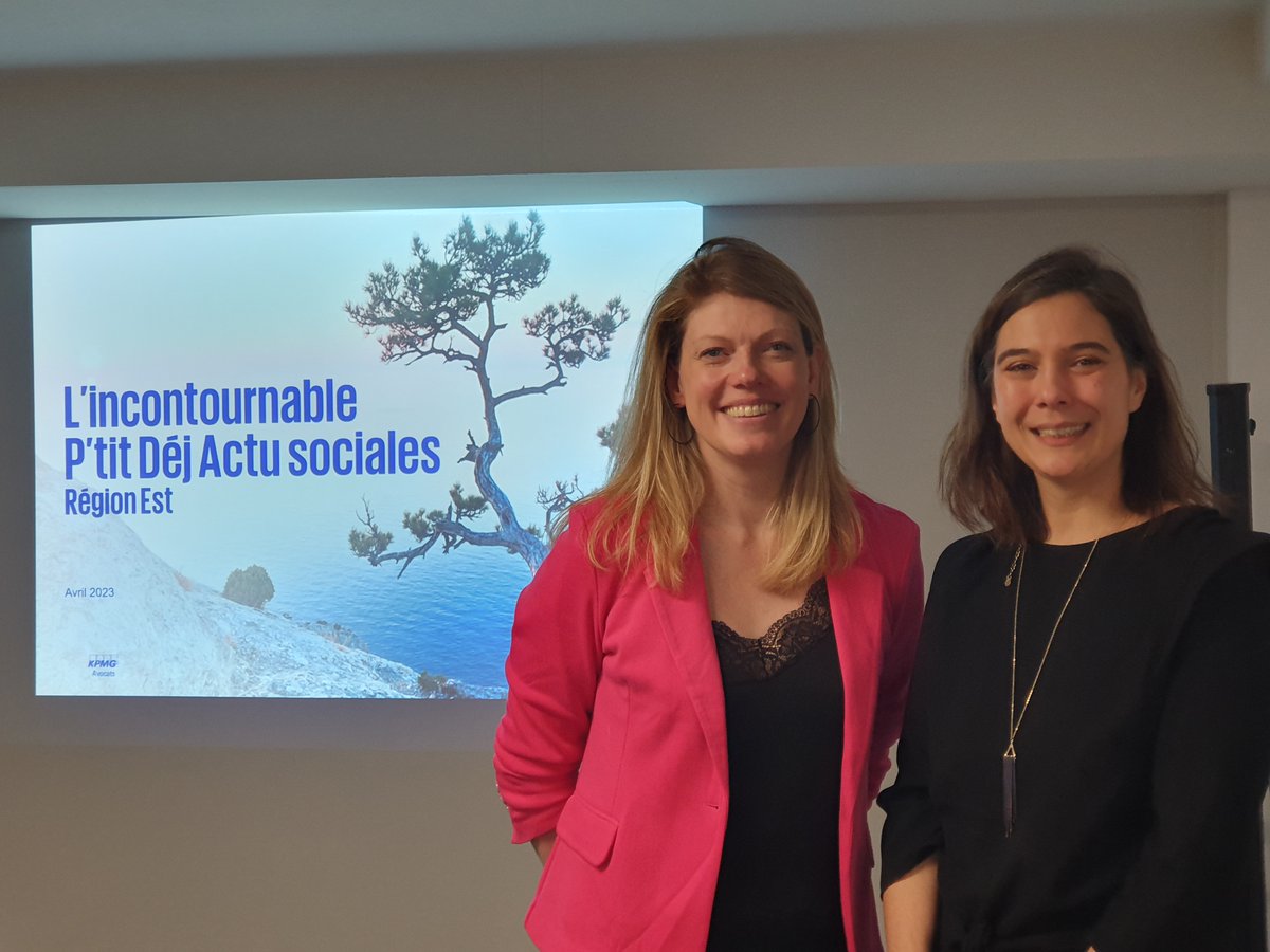 👁‍🗨[Retour Sur] Les incontournables PDJ actus sociales  @KPMGEst
Décryptage par nos expertes @KPMGAvocats à #strasbourg : Quelles sont les dernières #actualités #sociales ?
RDV :
📅 Le 14 avril à Reims &amp; Mulhouse
📅 Le 25 avril à Metz
Inscription : lnkd.in/ejWzshZT