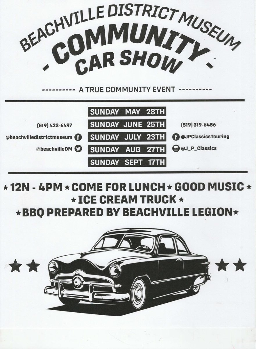 BeachvilleDM's tweet photo. With all of the gorgeous weather this week, we are certainly looking forward to our series of #carshows on the grounds. Mark your calendars folks!
#communitycarshow
#classiccars
#classiccruise
#summercalendar https://t.co/D3flRWGheN