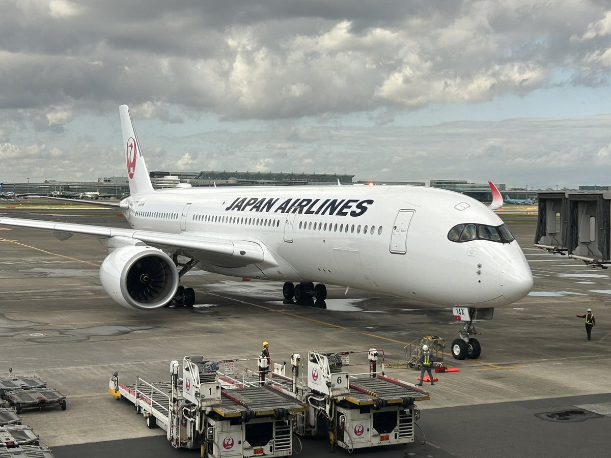 JETFUN6's tweet photo. #羽田空港
#飛行機
#日本航空
#JAL
#エアバス

日本航空のエアバスA350 近くで見るとやはり大きい。

JAL A359 JA14XJ https://t.co/138eXLcwWq