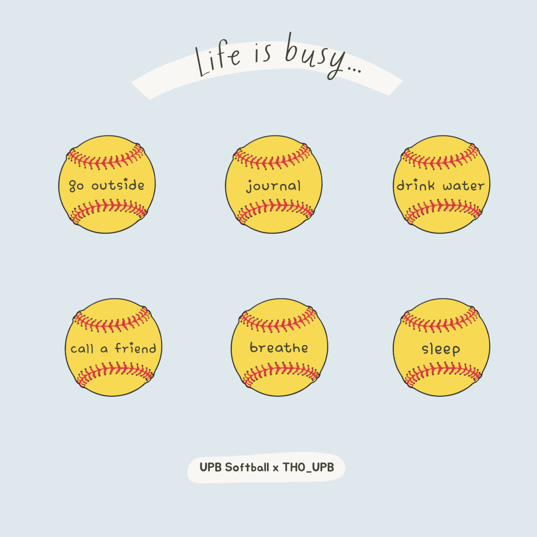 UPBSoftball's tweet photo. We continue to countdown to our Mental Health Awareness Game on Saturday. Here are some more tips. #upbsb #PittBradfordSoftball #HiddenOpponent #mentalhealthawareness https://t.co/E3IGLwDmhO