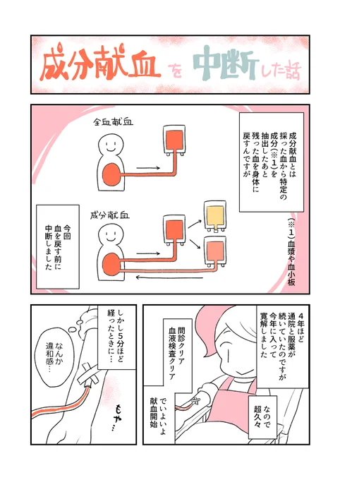 【備忘録】初めて献血を中断した話 