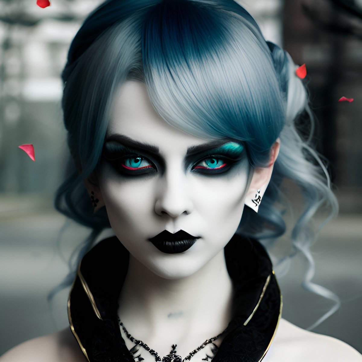 Blue__Maddox's tweet photo. Rose Petals 🥀

#aiart #mixedmediaart #wombodream #gothicgirl #vampire #vampiregirl #roses #modernart #digitalart #generativeart https://t.co/PZhBOvjR6o