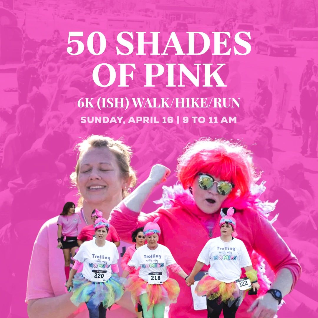 GirlsGoneWine's tweet photo. The 50 Shades of Pink walk/hike/run is happening this Sunday! Proceeds will be directed to breast cancer research, as well as other cancer causes. For you early birds, we will have a fun booty shakin' Friday night check-in party on April 14. Sign up now: https://t.co/KCIZ3u4BDV. https://t.co/liaeSS5Aiu