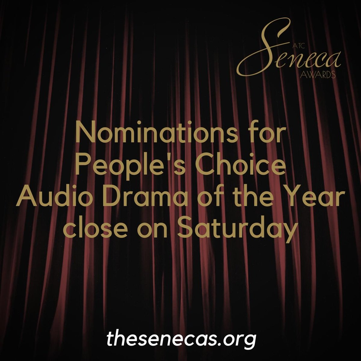 Time's almost up to nominate your favorite audio drama from last year!

thesenecas.org

#ATCSenecaAwards