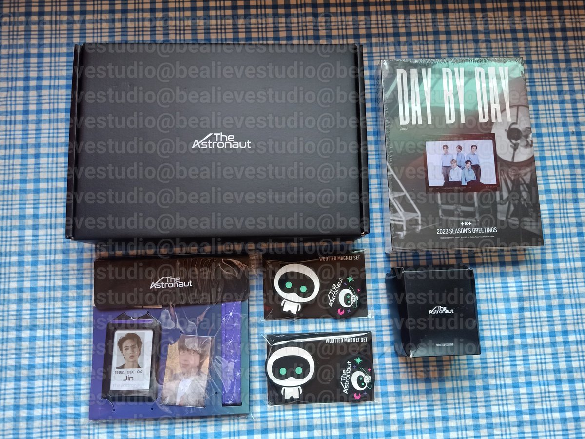 bealievestudio's tweet photo. ⭐ Arrival 3

♥️ TXT 2023 Season's Greetings
♥️ BTS Jin - The Astronaut Merch (1st pre order)
⭐ Magnet sets
⭐ ID holder set
⭐ Dinnerware set
⭐ Wootteo keyrings

Emails for balances and ship out schedule will be sent during the weekend 🙇 https://t.co/GNINETcghE