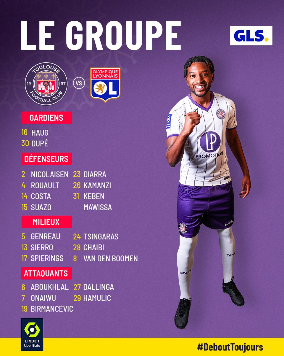 Toulouse FC on Twitter "TFCOL, le 𝙜𝙧𝙤𝙪𝙥𝙚 𝙩𝙤𝙪𝙡𝙤𝙪𝙨𝙖𝙞𝙣 vous est présenté par notre partenaire GLS