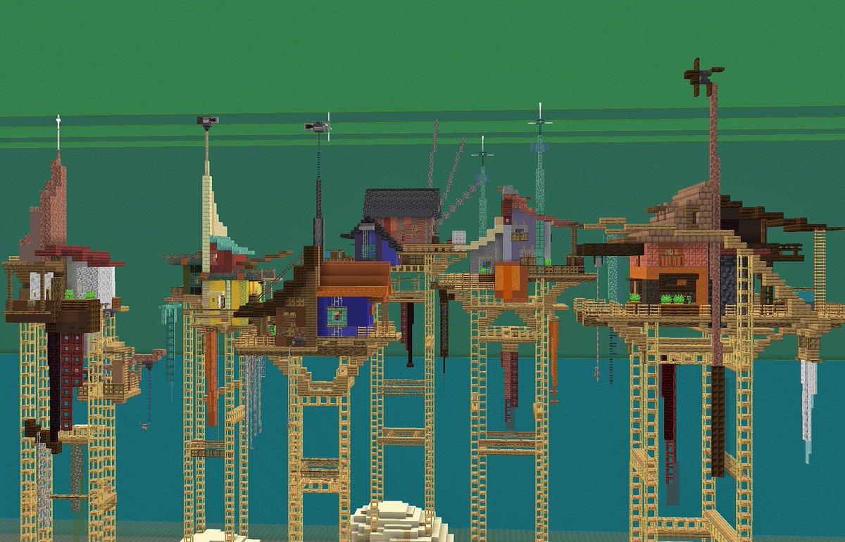 Scaffold Houses

Build on <a href="/Pixelbiester/">Pixelbiester</a> 
#Minecraft #Minecraftbuilds #minecraft違法建築イベ