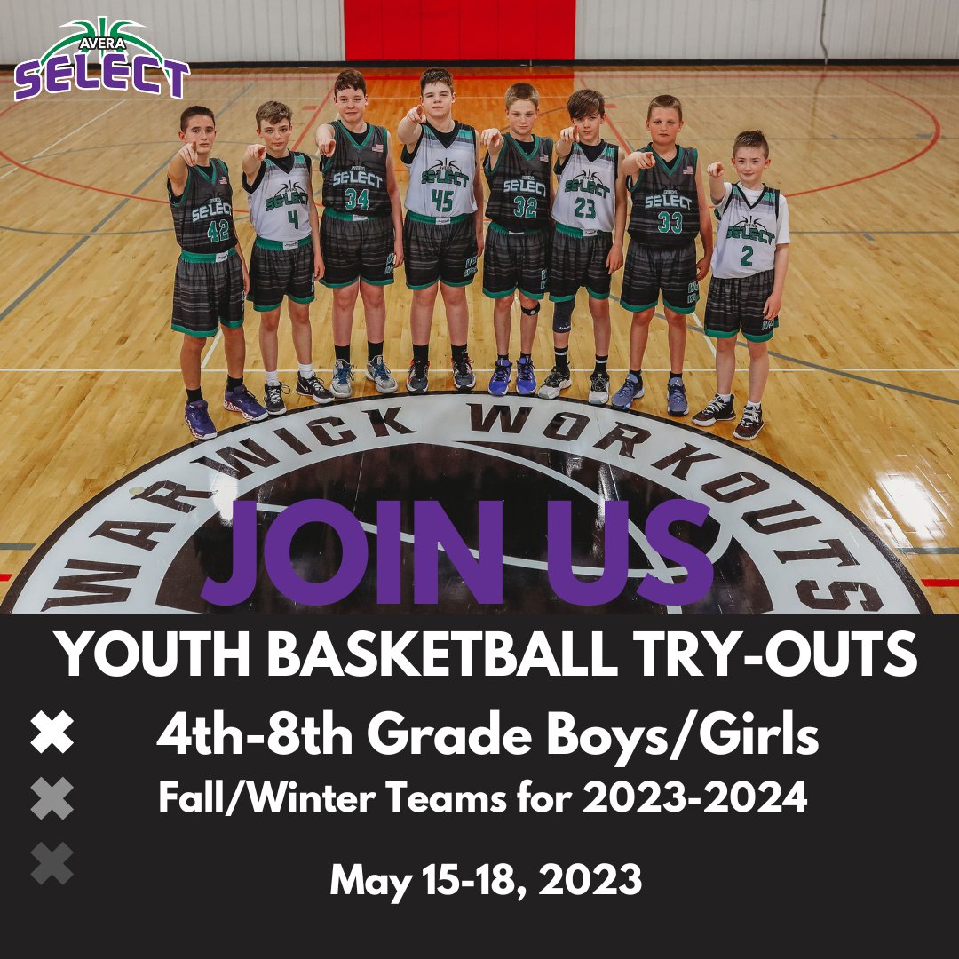 AveraSelectBB's tweet photo. Interested in joining Avera Select next fall/winter⁉️
🏀 Don't forget to sign up for try-outs in May.
#HandSelected
https://t.co/P6oH89PPnH https://t.co/u9iGXO4h9L