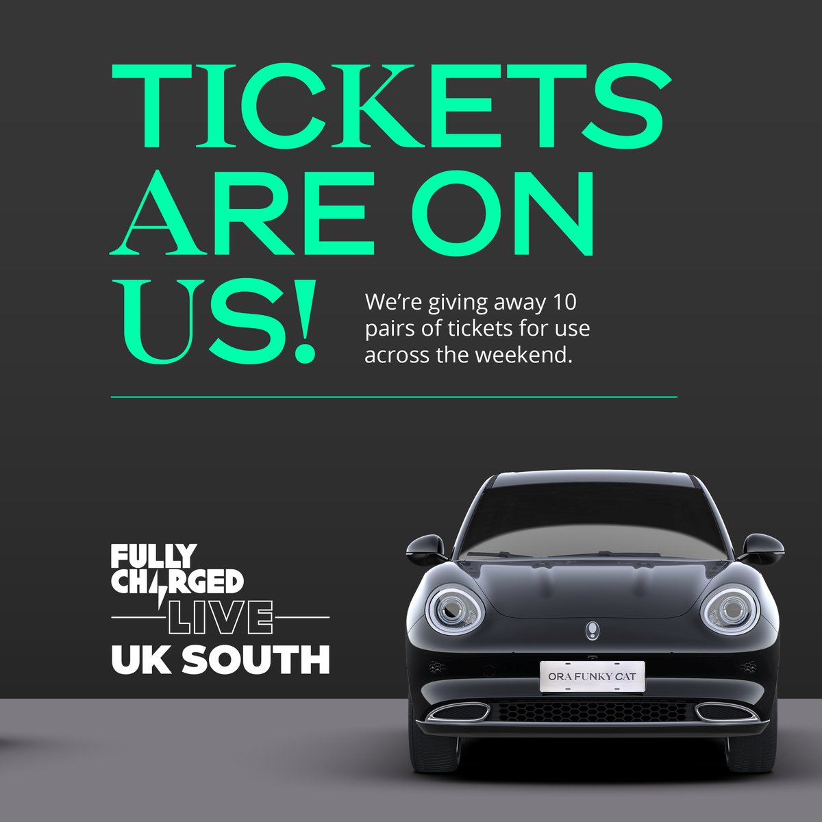 #ORAFunkyCat will be at <a href="/FullyChargedShw/">@FullyChargedShw</a> 28th - 30th April! ⚡

We've got 10 pairs of tickets to give away...

To enter, simply:
1. follow @GWMORA_UK  
2. Comment below your favourite road-trip memory with friends!

Competition ends 20th April. 
Full T&amp;Cs: ow.ly/FcoF50NIaQA