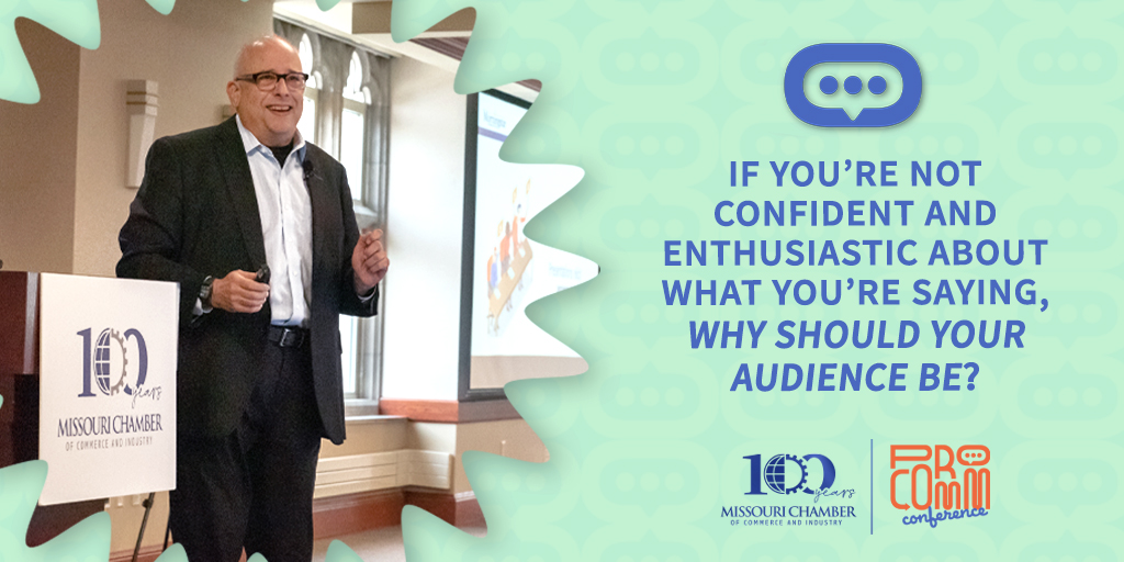 MissouriChamber's tweet photo. Every time you try to get someone to agree with you, you are making a presentation. @emorgenstern, CEO of @MorningstarComm, shares his Generally Accepted Presentation Principles (GAPP) that will help you hear ‘yes’ more often! #MoProComm2023 https://t.co/PIX1HUN7Ie