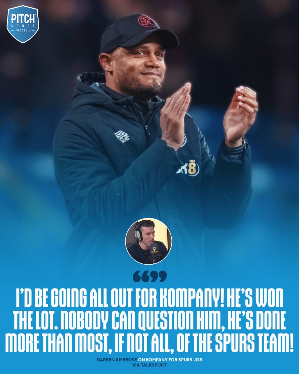 🗣️Darren Ambrose thinks #THFC should go for Kompany👀

Would Vincent Kompany be a good fit for Spurs❓

Download the #pitchfooty app today 📲onelink.to/gjhp53

#Kompany #Spurs #football #footballfans