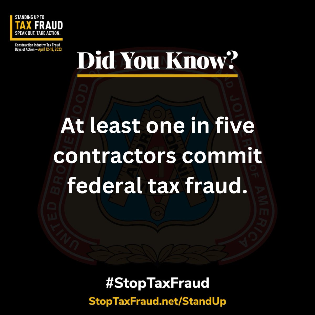 NCSCarpenters's tweet photo. Join us for our second Tax Fraud Day of Action tomorrow at San Francisco City Hall at 10:00 am! Learn more at https://t.co/zRY8NSwtFV #StopTaxFraud #TFDOA2023 #TaxFraudDaysOfAction #NorCalCarpentersUnion #CarpenterUnionPower https://t.co/Y6MV6BjHh0