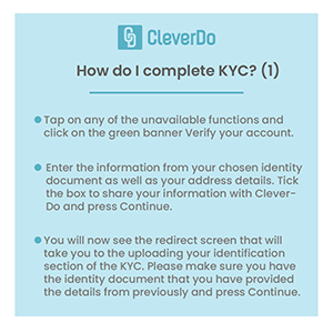CleverDoGlobal's tweet photo. Please be sure to follow the KYC instructions carefully to avoid any inconvenience. Below are step-by-step instructions on how to complete the verification process without any complications.
#cleverdo #mobilewallet #iban #fintech #KYC https://t.co/HxcarKsiXN