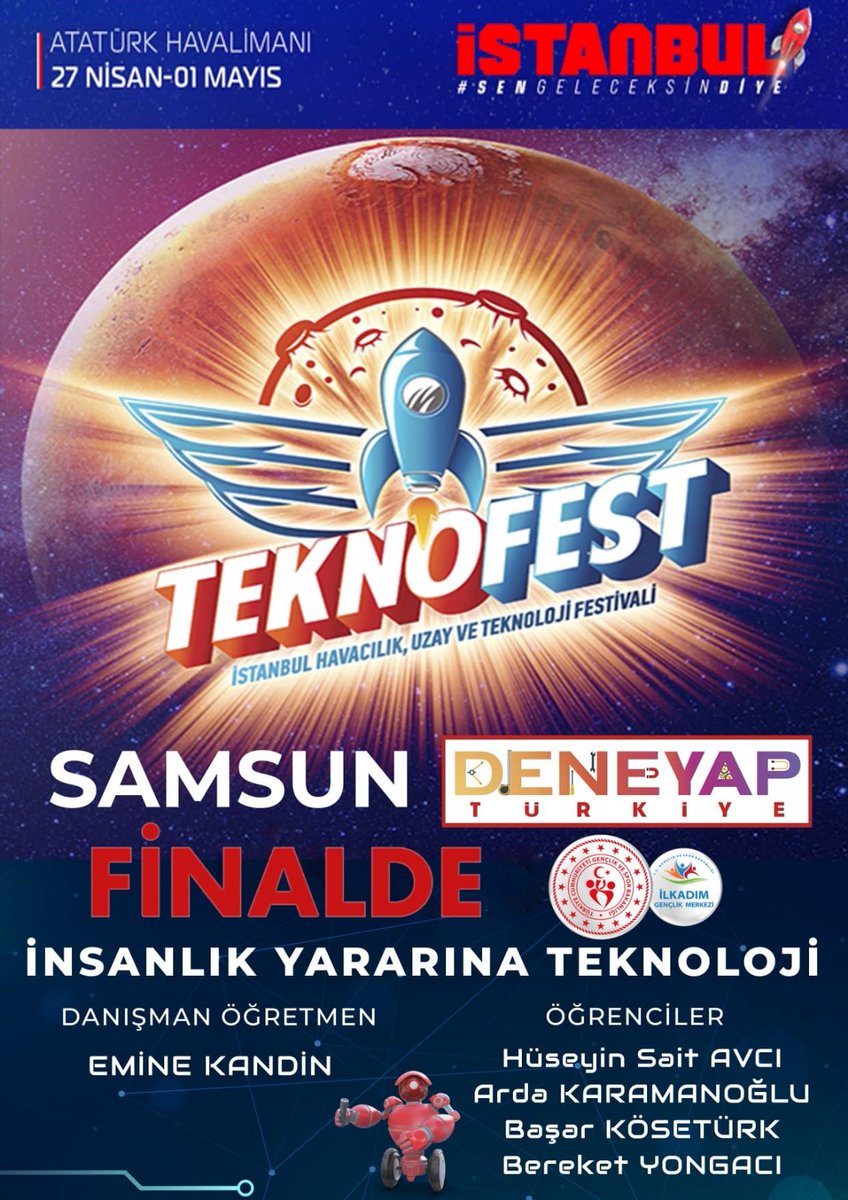 GSB_IlkadimGM's tweet photo. Teknofest 2023 İnsanlık Yararına Teknolojiler Yarışması Afet Yönetimi Kategorisinde 'Anadolum Takımımız' başvurdukları projeyle finalist olmaya hak kazandı. 

Takımımızı tebrik ediyor ve finale giden yolda başarılar diliyoruz.

#Teknofest2023 https://t.co/cqrpJfgG4n