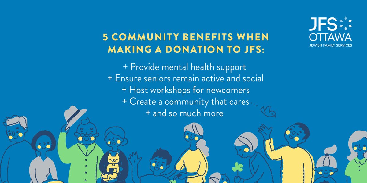 When you donate, you're doing more than you realize. Every donation helps us:

✨ Provide mental health support 
✨ Ensure seniors remain active and social
✨ Host workshops for newcomers
✨ Create a community that cares

Donate online to further our work: bit.ly/3H8uVUI
