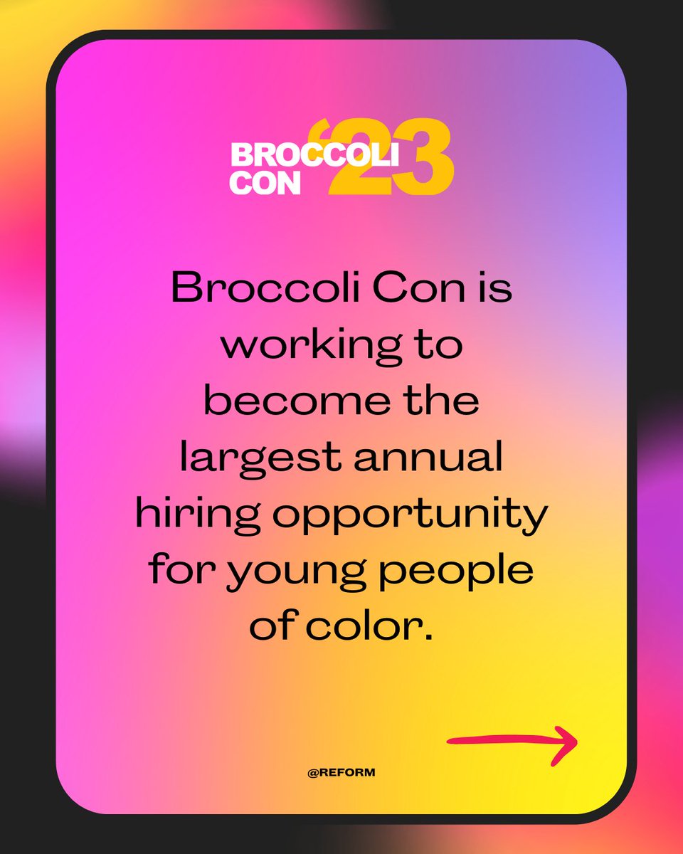 REFORM's tweet image. @REFORM is excited to partner with @broccolicity for #BroccoliCon on April 21st!