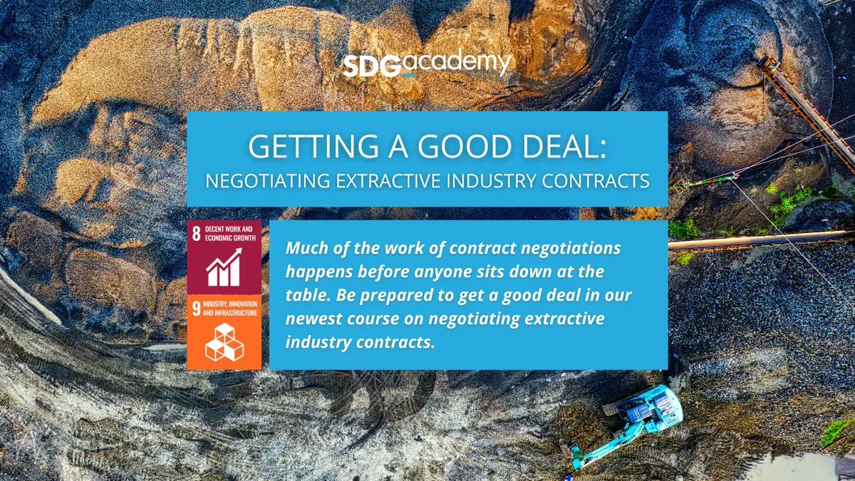 NRGInstitute's tweet photo. Looking to strengthen your contract negotiation skills in the #oilandgas or #mining sectors?

Join this free, self-paced course by NRGI and @CCSI_Columbia and learn strategies to #NegotiateBetter: https://t.co/BzffJGWeX1 https://t.co/JDoSin5Em8