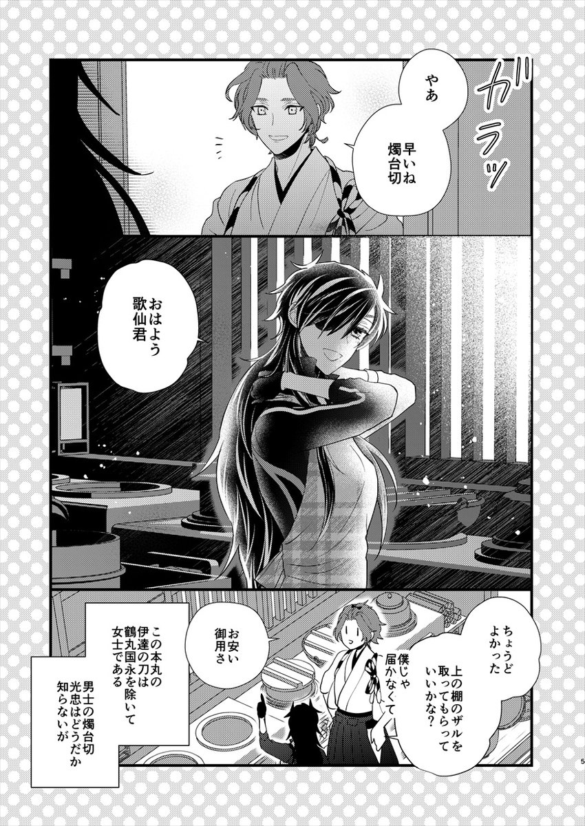 (4/4)
それぞれの本丸でページは半々くらいです! 