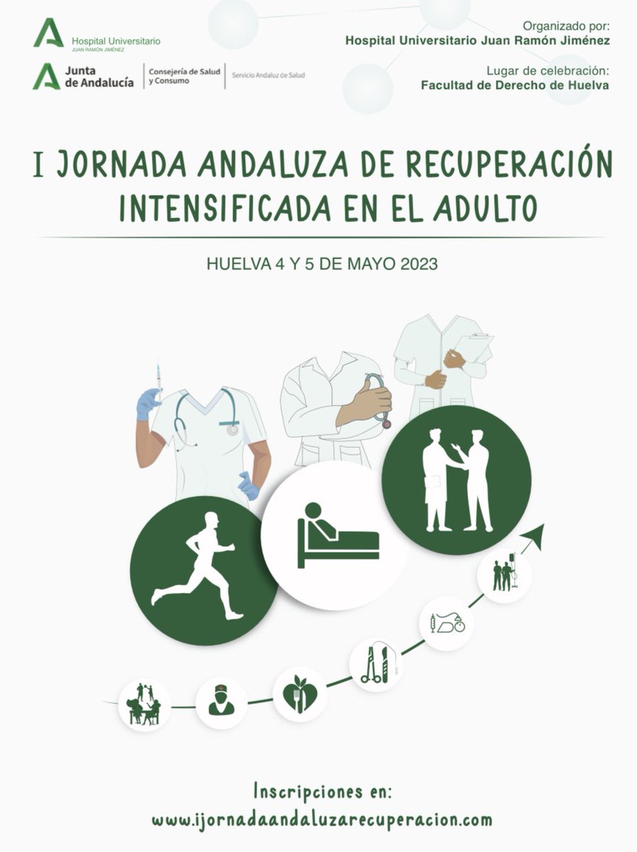 En menos de un mes tendrá lugar la I Jornada ERAS👉🏽Huelva
🫴🏽Programa🔝
🫴🏽Ponencias de expertos
🫴🏽Ponencia trabajo en equipo
💥Jornada dirigida por la narrativa del paciente👉🏽”El viaje del héroe” representada🎭
🗓️4 y 5 de Mayo 
<a href="/GermFTsurgery/">GERM</a> 

Inscríbete: ijornadaandaluzarecuperacion.com/Inscripcion