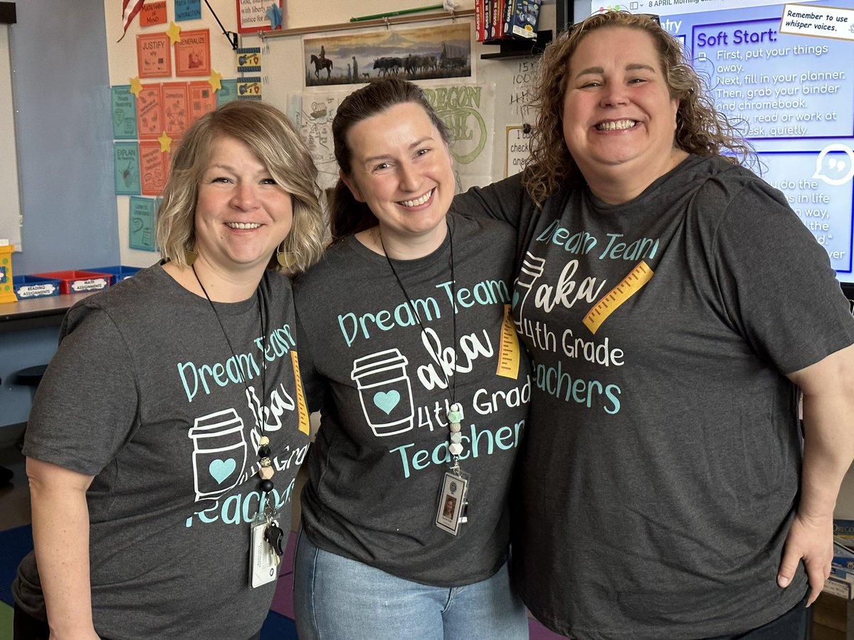 Fourth-Grade Dream Team! ❤️❤️❤️ #MissKeller🍎 #MsBell🍎 #MsGarrison🍎 #WhyEastGresham 💙💙💙