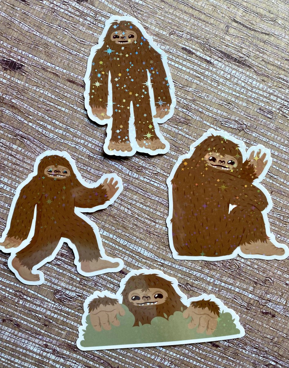 Skara182's tweet photo. Excited to share the latest addition to my #etsy shop: Pack of 4 Waterproof Vinyl Holographic Bigfoot Stickers, Sasquatch Sticker Pack Decor, Journal Planner Laptop Stickers https://t.co/fZybfdKtQn #kidscrafts #fantasyscifi #yes #waterbottlesticker #vinylsticker #funny https://t.co/rWxHev9OwP