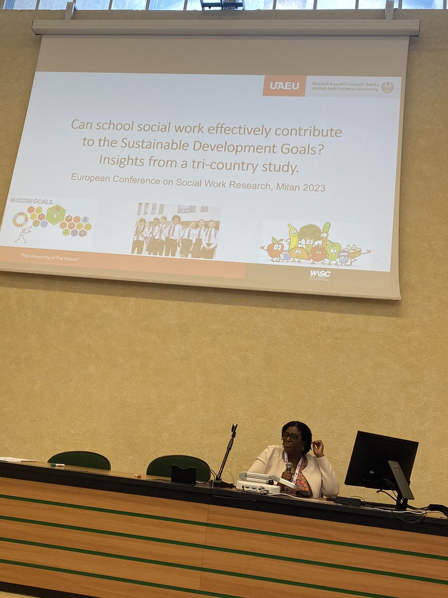 JRoseIRL's tweet photo. @ProsperaTedam sharing insights into the role of the school social worker in tri-country study #ECSWR2023 @ESWRA1 @uccsocialwork https://t.co/91pSVvfOWA