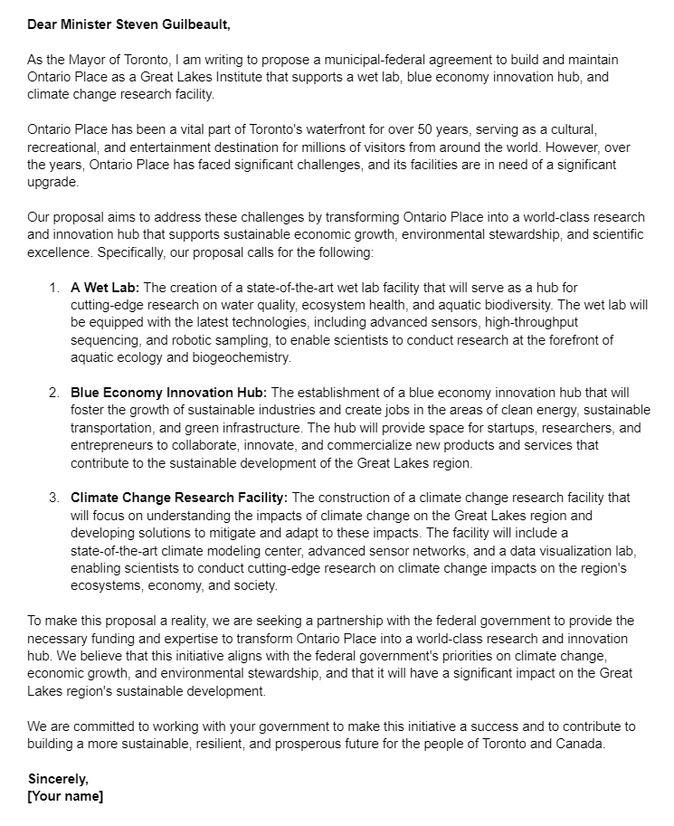 chloebrown4TO's tweet photo. Want to save @ONPlace4All
Write to the Minister of Environment and Climate Change Canada, @s_guilbeault to request a tripartite agreement with @WaterfrontTO @TRCA_HQ to develop a #GreatLakesInstitute at Ontario Place
Vote to send @ThermeCanada to #CasinoWoodbine
#BeANuisance https://t.co/4OHI95i8YW