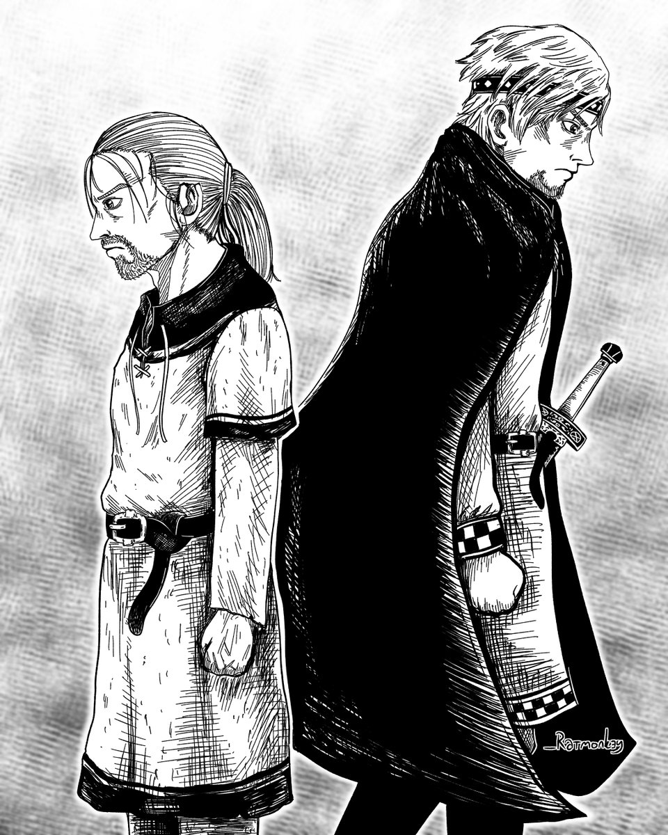 _ratmonkey's tweet photo. thorfinn &amp; canute #vinlandsaga #VINLAND_SAGA #VINLAND_FANART2 https://t.co/iWPBh6dZup