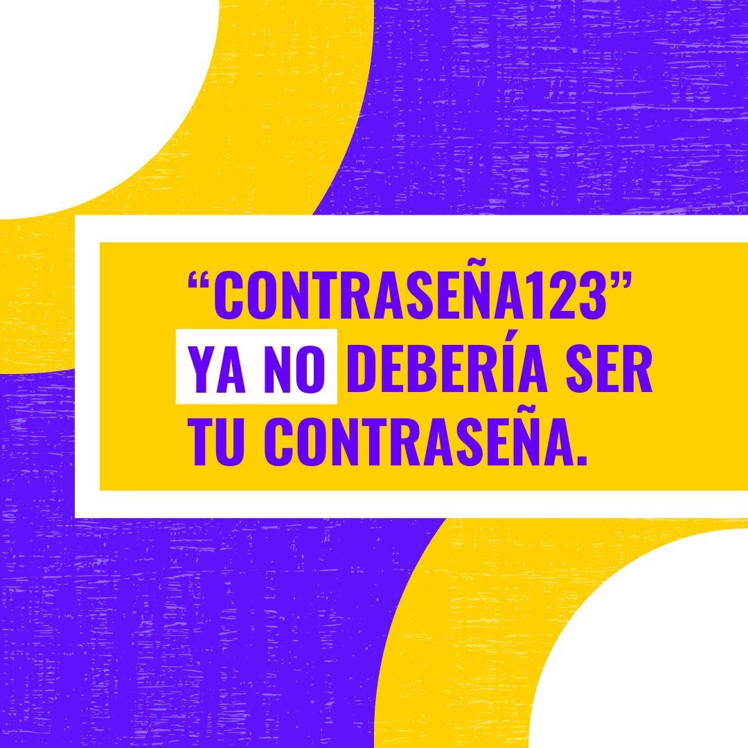 Si has tenido la misma contraseña desde la secundaria, es hora de un cambio. Asegúrate de que tu contraseña sea única y de que no se parezca a ninguna otra contraseña. Mantén tu presencia en línea segura. #ThisIsOurShot #VacunateYa