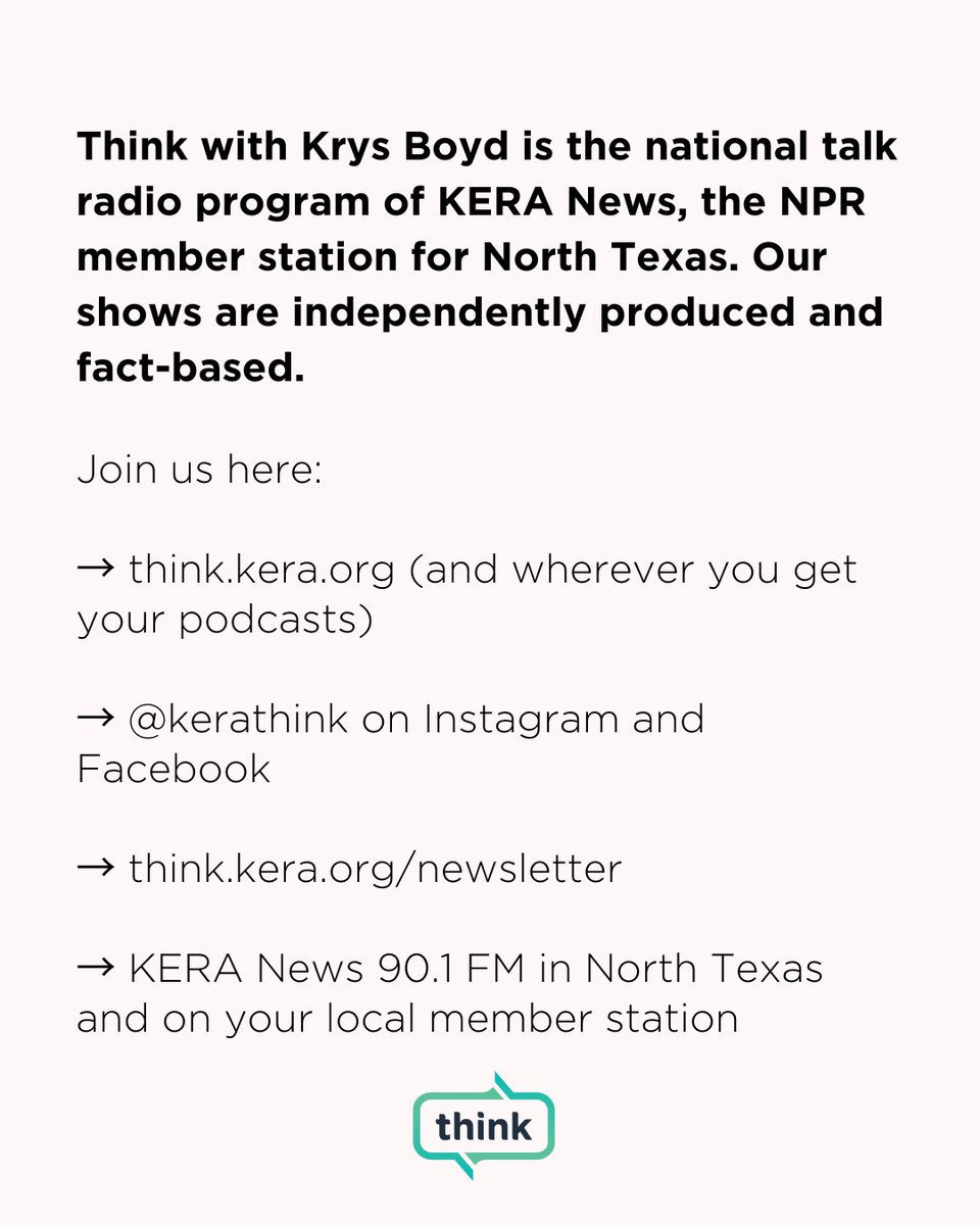 Hey, Thinkers! Our home station, @keratx, is stepping away from Twitter — and we’re doing the same. We'll continue to connect with you on Facebook, Instagram, our website and our newsletter. Learn more below. Stay curious! keranews.org/inside-kera-ne…
