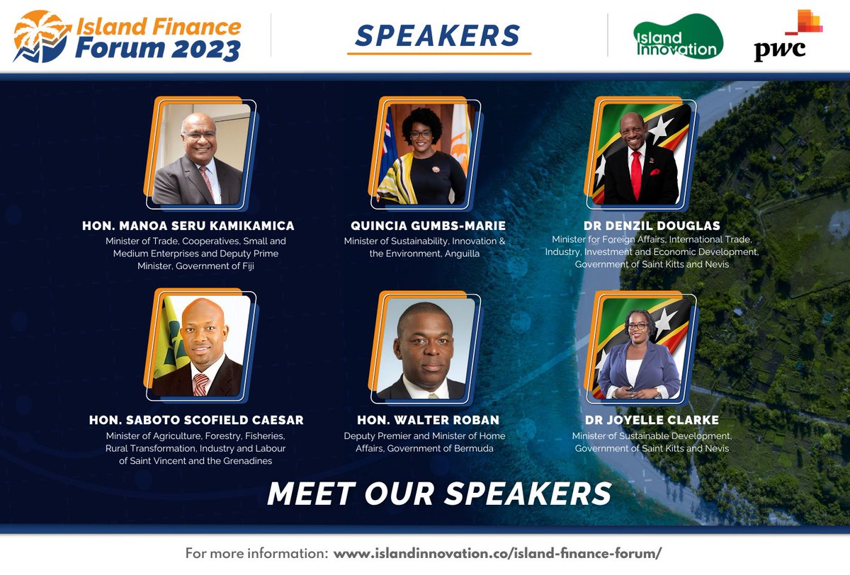 jellsmoor's tweet photo. A glimpse of some of our #IFF2023 speakers! 
We are excited to have a stellar lineup of high-level speakers for the Island Finance Forum 2023 https://t.co/dZteL71Wt5 

#IslandInnovation #IslandEvents #Islands #ClimateFinance #SustainableDevelopment #Leadership https://t.co/ulOdaspc86