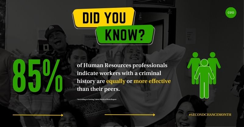 ceoworks's tweet photo. Employers have a remarkable chance to set themselves apart in their industry by hiring justice-impacted. In today’s labor market, why miss out on an open talent pool? Learn what we’re doing for #SecondChanceMonth to support people in #ReturningStrong at https://t.co/gRgKj8Bwce https://t.co/mmCj4DBnKL