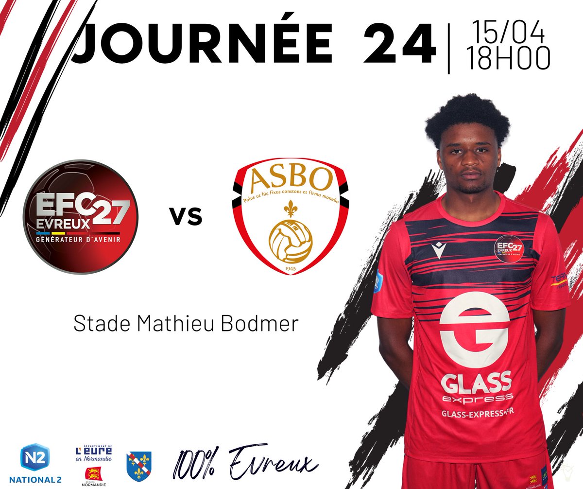 _EFC27's tweet photo. A LA MAISON SAMEDI ! 🏠 

⚔️ Journée 24
🆚 AS Beauvais Oise 
📅 Samedi 15 Avril
⏰ 18h00
📍Stade Mathieu Bodmer
🎟️ Gratuit licencié et -16ans / 5€ tout public 

💯% EVREUX ! ♠️♥️ https://t.co/Dz5sKF5ibM