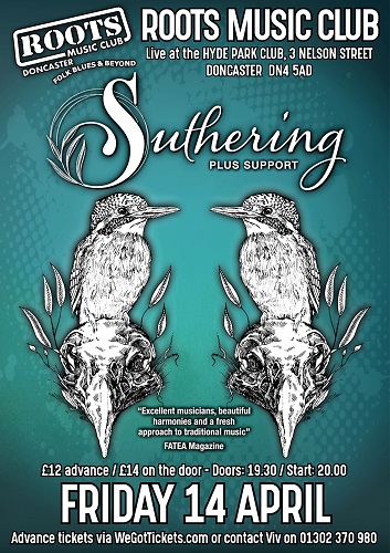 Come and see Suthering at the Hyde Park WMC in Doncaster tomorrow night. Starts 8.00 (Doors 7.30) Two fine voices in harmony. #suthering #roots #doncasterisgreat