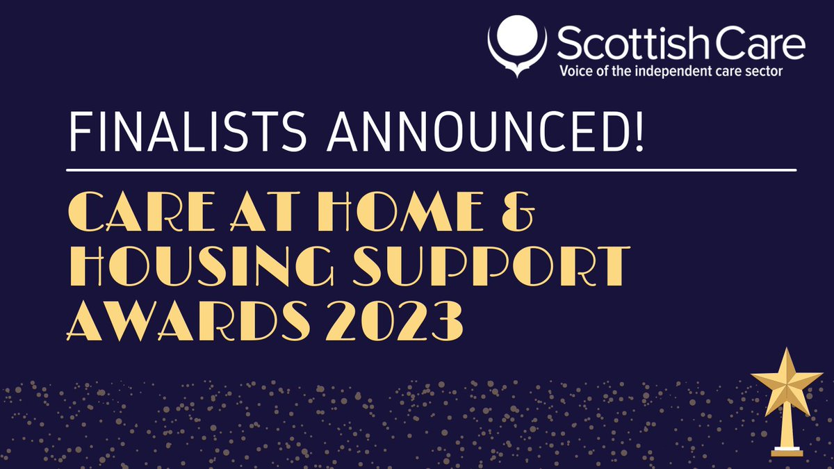 scottishcare's tweet photo. We are delighted to announce the finalists for the 2023 Care at Home and Housing Support Awards. 

Well done to all our finalists and thanks to those who nominated! ⭐️

Find out more: https://t.co/ScqnvniFNl https://t.co/XUoPpMZOow