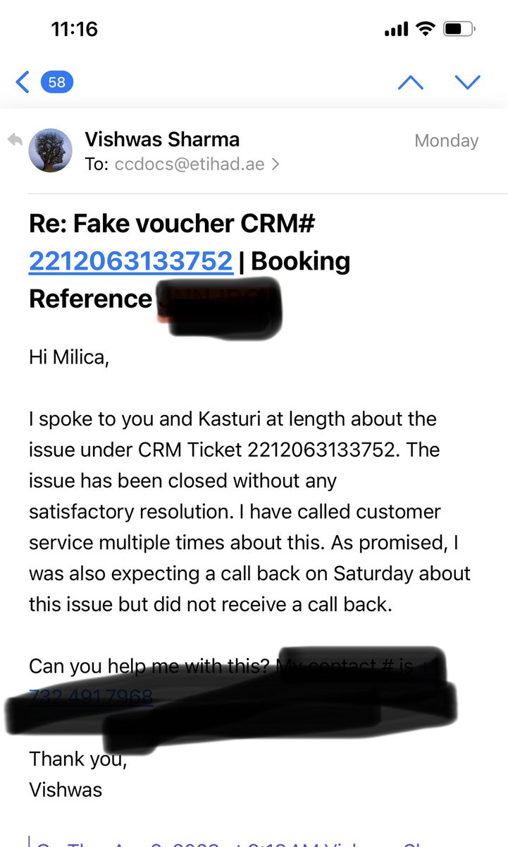 vishwas001's tweet photo. @etihad @EtihadHelp @etihad @EtihadHelp Here is the screenshot of the email thread that supervisors have repeatedly asked me to send to ccdocs email address https://t.co/PP7XZP8DQ3