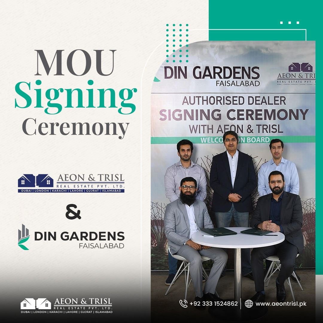 SunnyKarsaz's tweet photo. Aeon &amp; Trisl takes great pride in being the Authorized Platinum Dealer for Din Gardens Faisalabad, a highly anticipated residential project by Pakistan's largest and most reputable group. Situated in the most prominent location of Faisalabad.
#DinGardens #AeonTrisl #Faisalabad https://t.co/ncaYfDMBBc