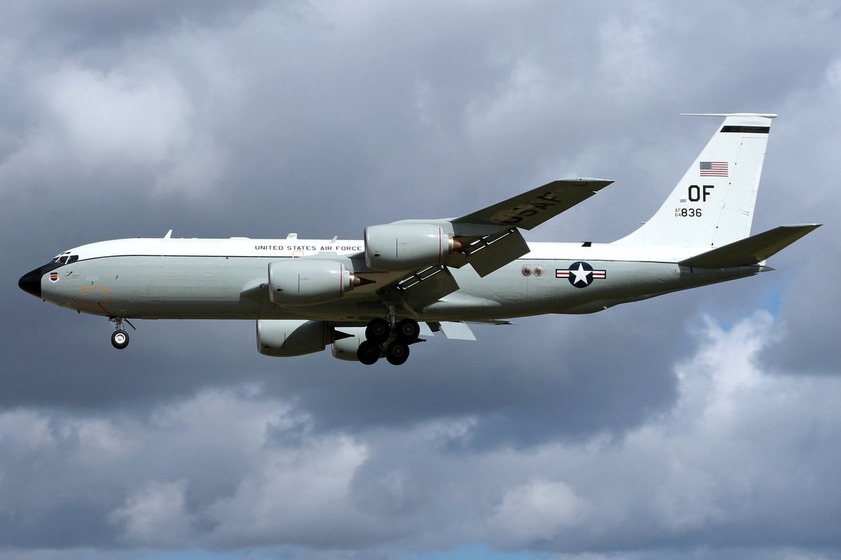 markkwiatkowski's tweet photo. ‘COBRA36’ WC-135R 64-14836 'Constant Phoenix' from the from the 55th Wing based at Offutt AFB. Seen here arriving at RAF Mildenhall (13/04/2023) on its first Europe deployment @ameliairheart @CobraBall3 @MeNMyRC1 @TheAviationist @thewarzonewire https://t.co/02VEoeY7aA