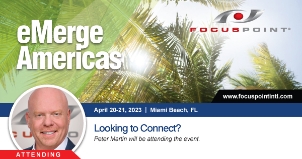 Ready to enhance your risk management strategies? Join Peter Martin, Vice Chairman of #FocusPoint, at @eMergeAmericas in Miami Beach, Florida, from April 20th to 21st. 

#criticaleventmanagement #OverwatchandRescue #emergencyresponse #travelriskmanagement #eMergeAmericas