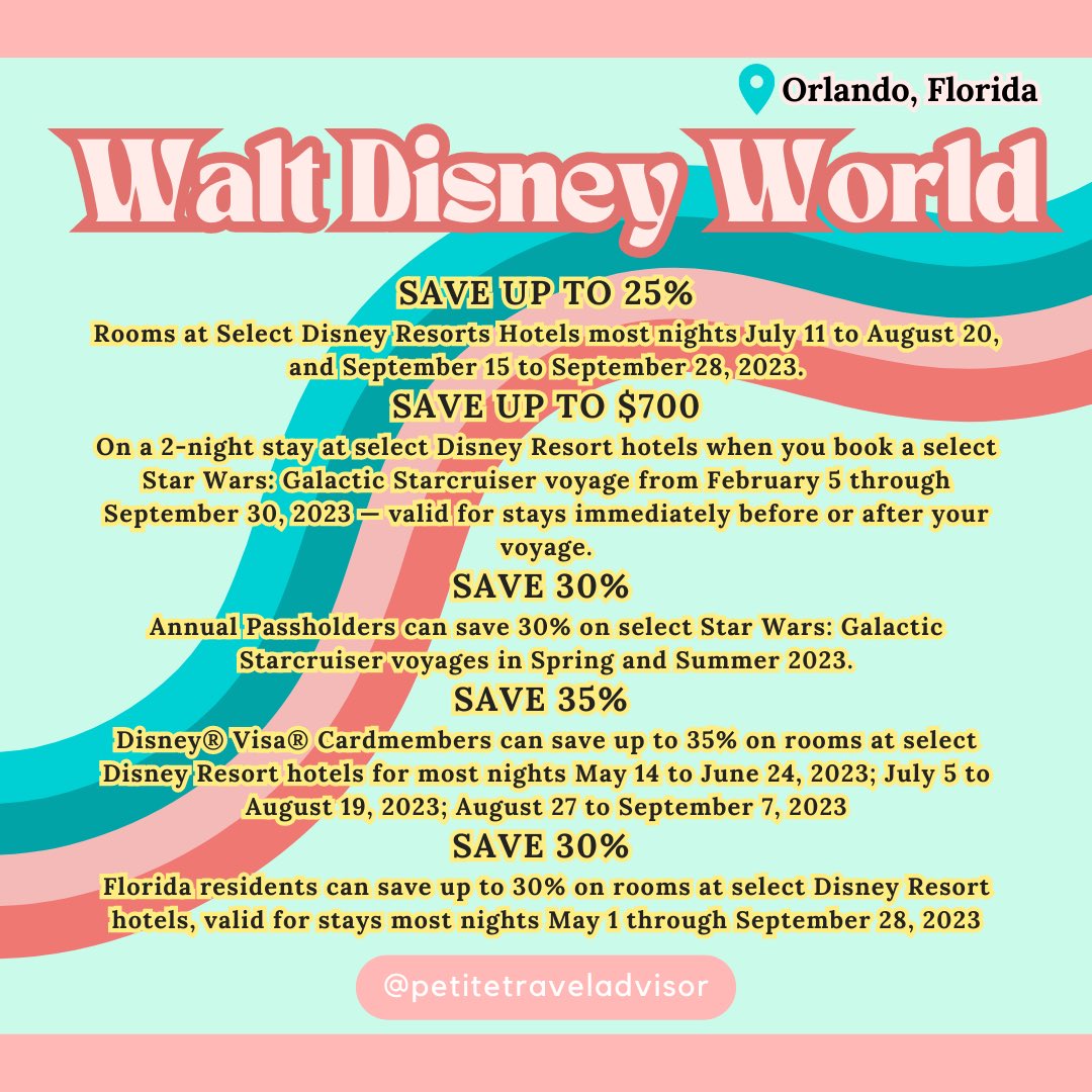 snomachine_'s tweet photo. Disney Offers for Summer 2023 ✨ book with me! #traveladvisor #disneyvacation #Disney100 https://t.co/N6g1WjBzgf