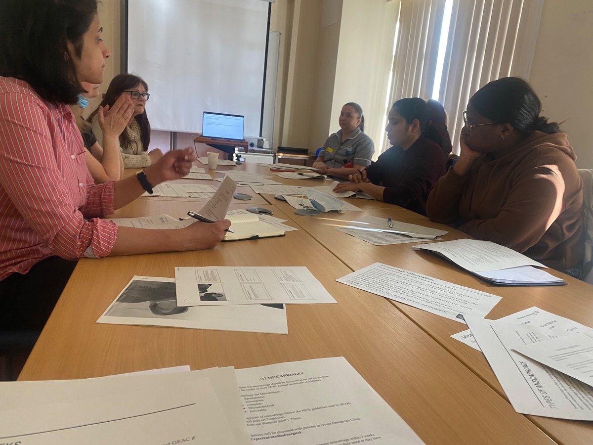 Today we hosted a Miscarriage awareness study session in partnership with the lead of our Early  Pregnancy Unit and one of our bereavement midwifes. #practicedevelopment #gynae#ngh#spencerward#collaborative#interprofessional