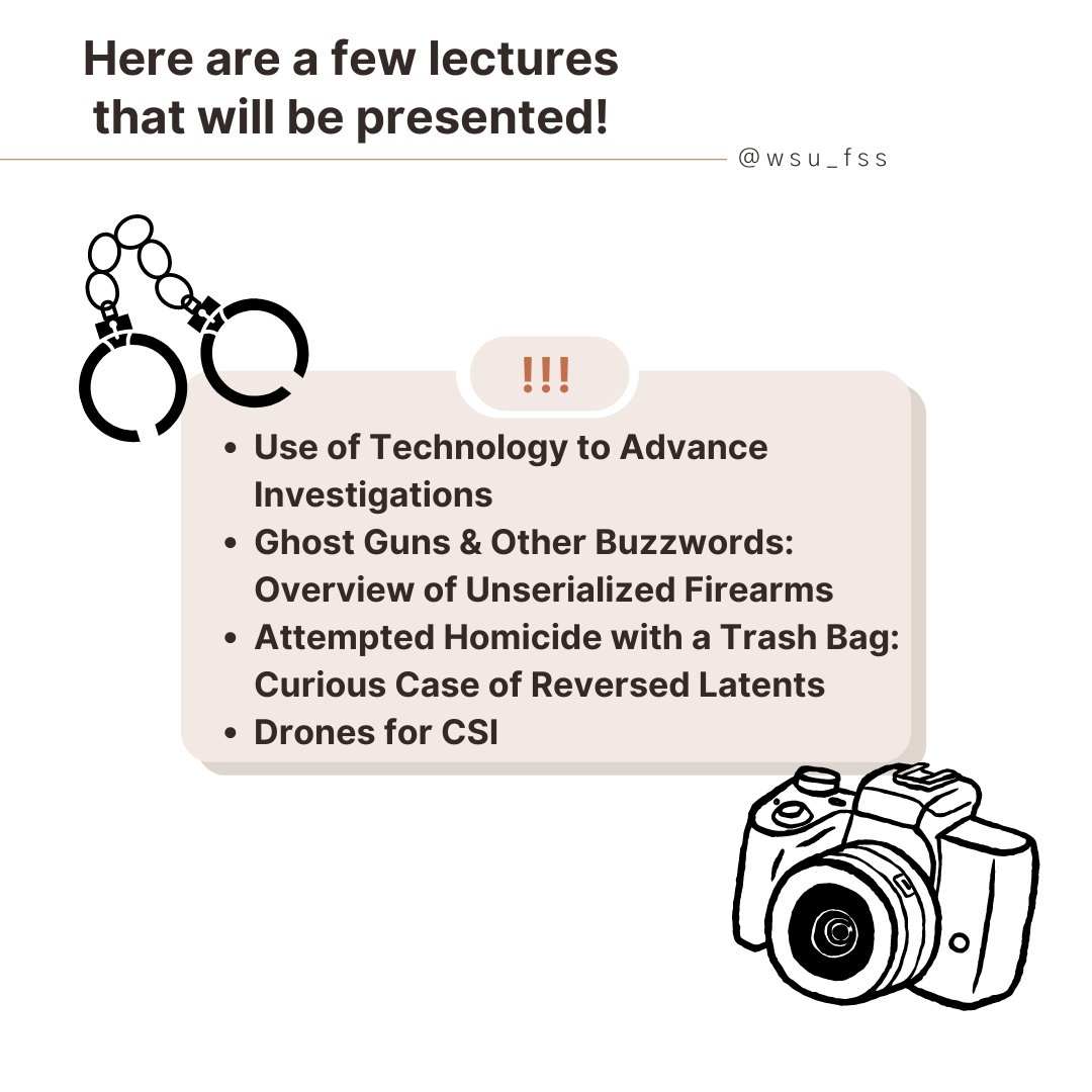 wsu_fss's tweet photo. The KDIAI Conference will take place in Wichita! It's a great opportunity to network &amp; observe the current techniques and technologies used in Forensic Science &amp; Investigations. Students get a discounted fee so take advantage! Follow the link in our linktree for more information! https://t.co/pX7Cwem4d2