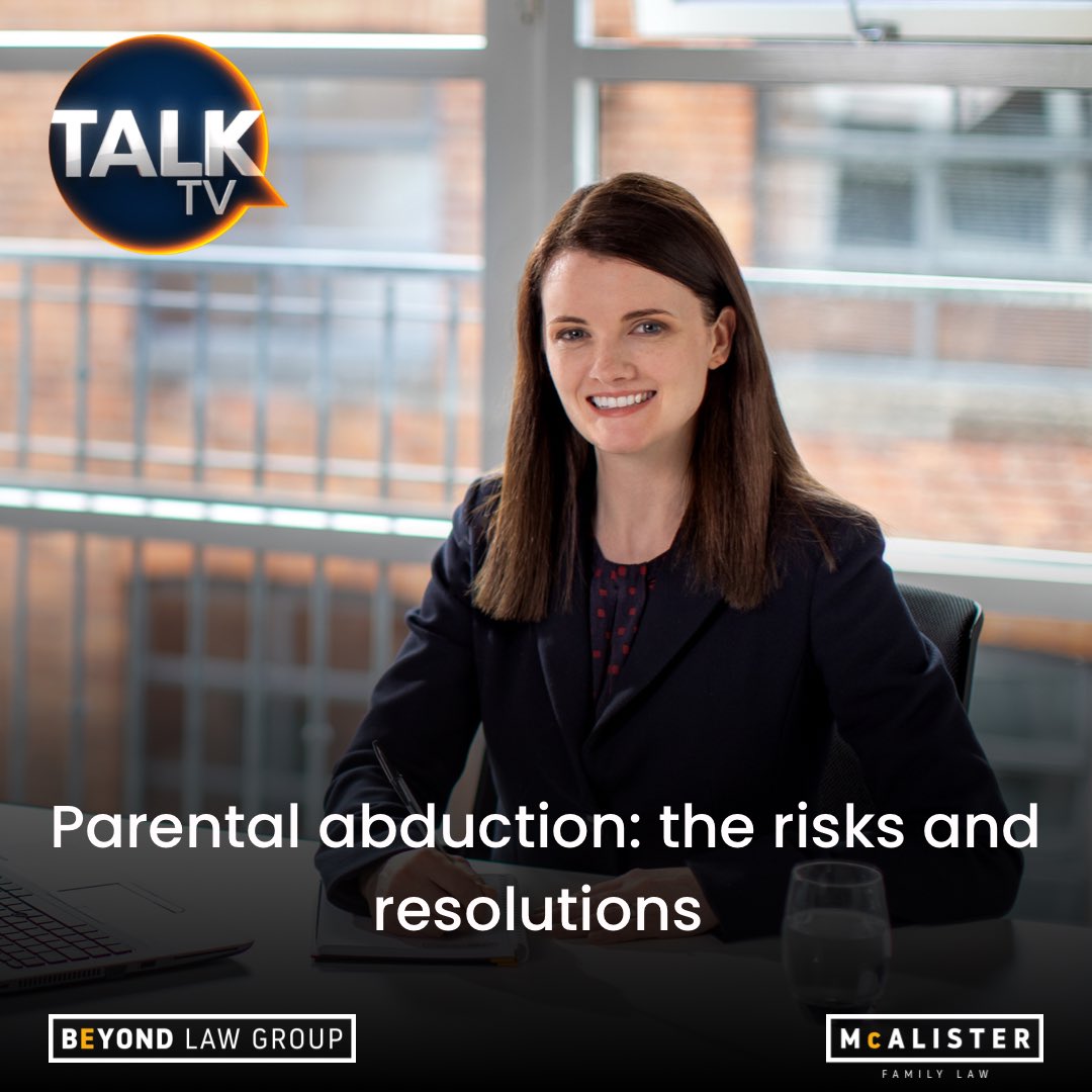 BeyondLawGroup's tweet photo. Tune into @TalkTV at 6pm to hear @McAlisterFamLaw Senior Associate, Melissa Jones, discuss parental abduction and what a parent can do if their partner has taken their kids abroad without permission. 

Tune in at 6pm on the link below! 

https://t.co/8ia07TFaFh
#talktv #familylaw https://t.co/yXrns4DDY3