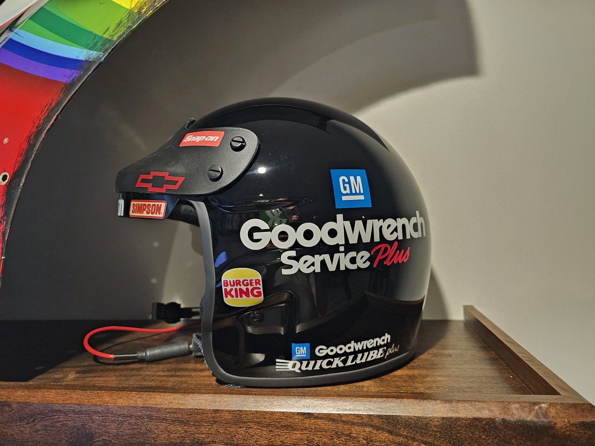 MattDeLuca3's tweet photo. @DaleJr Wanted to share a couple of awesome collectibles of your dad that I feel are pretty rare. The autograph goggles I mounted in a shadow box and were part of a random race used memorabilia insert from that years Press Pass trading cards. I've never seen another like it. https://t.co/il1f9P7bIt